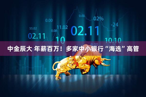 中金辰大 年薪百万！多家中小银行“海选”高管